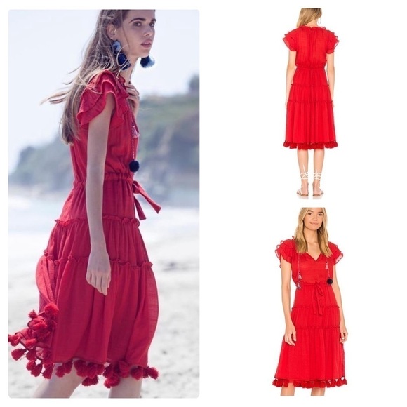 Misa Los Angeles Roza Pom Pom Dress - Picture 1 of 8
